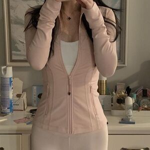 Lululemon blush quarts jacket with flare leggings (both included)